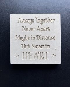 Crushed Marble 'Always Together' Sign