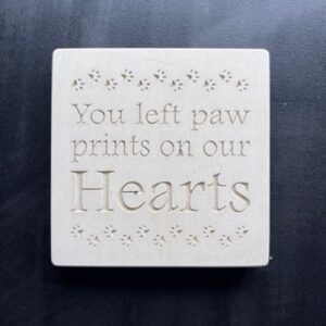 Crushed Marble 'Paw Prints' sign