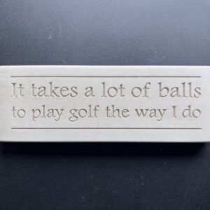 Crushed Marble 'Golf Balls' sign