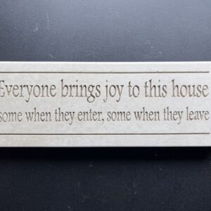 Crushed Marble 'Joy to House' sign