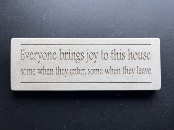 Crushed Marble 'Joy to House' sign