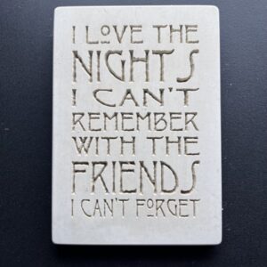 Crushed Marble 'Love the Nights' sign