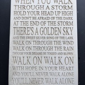 Crushed Marble 'Walk On' sign