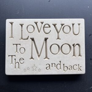 Crushed Marble 'Love U 2 The Moon' sign